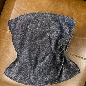 No Boundaries Glittery Charcoal Tube Top